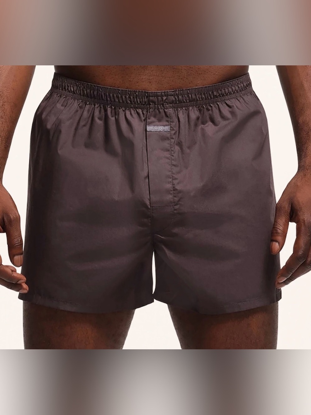 SKIMS Cotton Poplin Black Men's Boxer Shorts Size Large